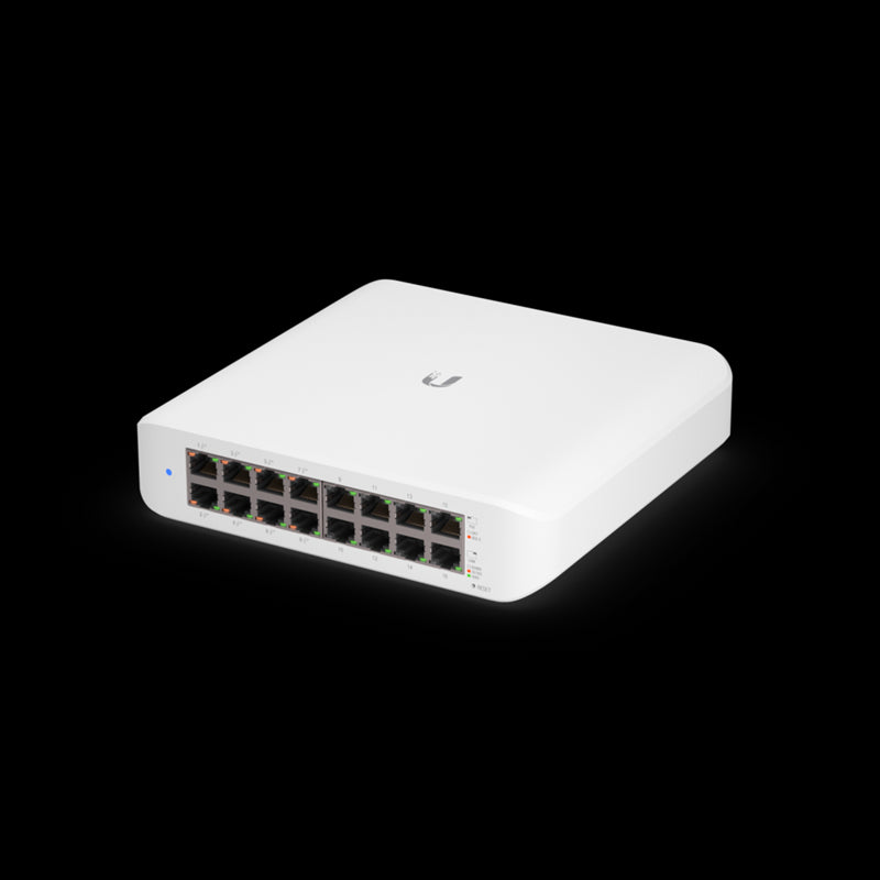 Ubiquiti UniFi Switch Lite 16 PoE, Layer 2, 16x GbE RJ45 Ports, 8x 802.3at PoE+ Ports, 45W PoE, Silent Operation, Wallmount Kit Include, Ubiquiti UniFi Switch Lite 16 PoE, Layer 2, 16x GbE RJ45 Ports, 8x 802.3at PoE+ Ports, 45W PoE, Silent Operation, Wallmount Kit Include,